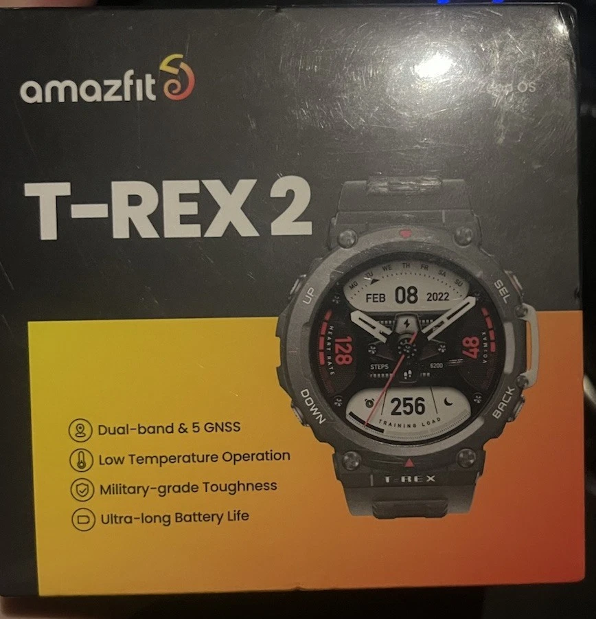 Amazfit A2170 T-Rex 2 Smartwatch GPS Ember Black  New - Image 1 of 2