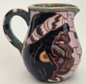 Jarra miniatura de cerámica artística Redware del artista paraguayo RC Laterza ¡Tan colorida! - Imagen 1 de 5