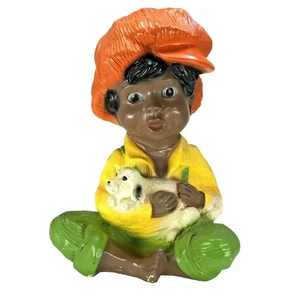 Statuaria Universale 1974 Vintage Ragazzo Statuina Scultura Gesso Decorazione Casa - Foto 1 di 12