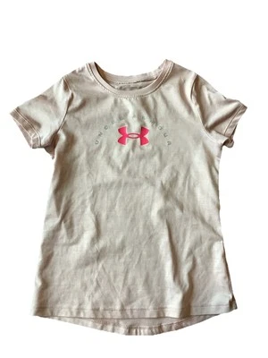 Under Armour Short Sleeve Shirt Youth Girls Size Small Pink VGUC Colorful Sports - Image 1 of 4