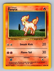 Ponyta 060/102 Common Base Set LP - NM Pokemon TCG - Picture 1 of 2