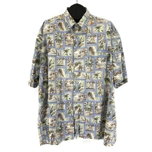 Campia Moda Casual Button Down Hawaiian Shirt Men's 3XLT Tropical 100% Cotton - Picture 1 of 12