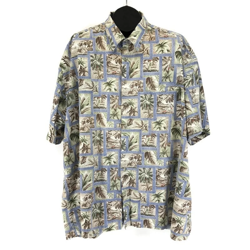 Campia Moda Casual Button Down Hawaiian Shirt Men's 3XLT Tropical 100% Cotton - Image 1 of 4