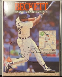 Cecil Fielder Autographed Beckett Baseball Magazine Detroit Tigers Rare - Picture 1 of 1