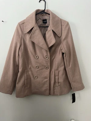 Abrigo Mujer Guisante Doble Pecho ~ Marca Rampage ~ TAN~ Talla XL Foto 1 de 4