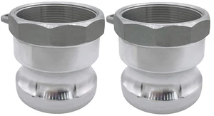 (2er-Pack) Global Cam & Nut Schlauchverschraubung Aluminium Typ A 2 Zoll männlicher Camlock x 2 Zoll F - Bild 1 von 12