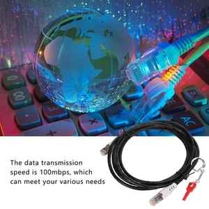 2m Cat5e Ethernet Cable W/ Lock Twisted Pair Network Jumper Internet Cable - Afbeelding 1 van 22