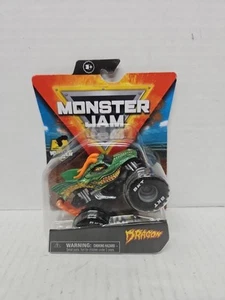Monster Jam Truck Dragon Wheelie Bar Green Show Time 1:64 Kids Toy Series 21 - Picture 1 of 6