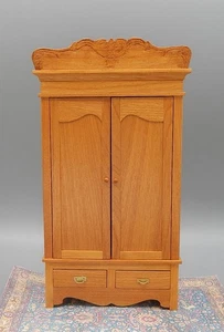 Vintage OOAK RL Carlisle Antique Wardrobe Artisan Dollhouse Miniature 1:12 - Picture 1 of 20