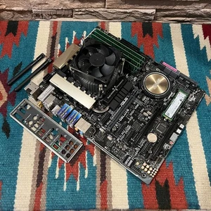 ASUS Z97-DELUXE WIFI ATX Motherboard Combo •Core i7-4790K •32GB RAM •256SSD W10 - Picture 1 of 15