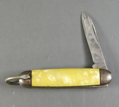 Cuchillo de Bolsillo Plegable Miniatura HAMMER/IMPERIAL LLAVERO AMARILLO De Colección Foto 1 de 4