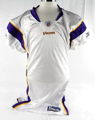 Camiseta blanca 2008 de los Minnesota Vikings emitida por el juego en blanco 48 DP86487 Foto 1 de 4