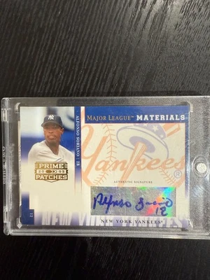 Donruss Prime Patches Alfonso Soriano Yankees 2005 autógrafo MLM-17 Foto 1 de 2