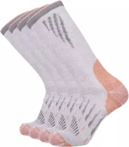 Men'S Merino Wool Cushion Trail Outdoor Crew Socks 4/6P Pack - Picture 1 of 6