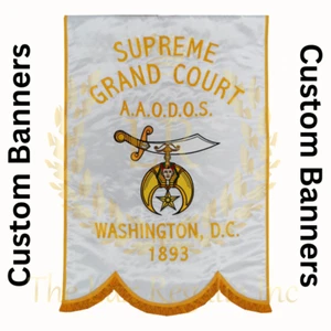 Banners bordados a máquina hechos a medida Masonic Regalia Shriners - Imagen 1 de 3