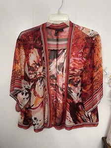 New Directions 2X Semi Sheer Wrap Floral - Picture 1 of 4