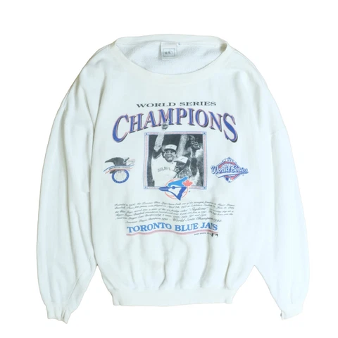 Vintage Toronto Blue Jays World Series Champs Sweatshirt Size Large 1992 90s MLB Cover