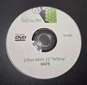 Linux Mint 22 "Wilma" MATE Edition Live CD Bootable DISC Linux OS x86 64bit - Picture 1 of 2