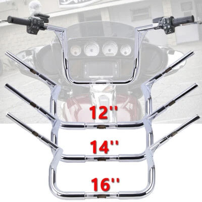 Manillar de suspensión Rise Ape de 12"/14""/16""/18"" para Harley FLHT Electra Glide Road Foto 1 de 4