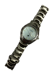 Womens Fossil Blue Am-3427 Stainless Steel Watch Silver Dial Battery - Picture 1 of 8