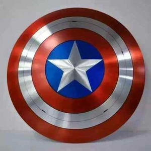 Escudo Capitán América 22" utilería réplica hecha a mano primer vengador escudo de metal regalo - Imagen 1 de 4