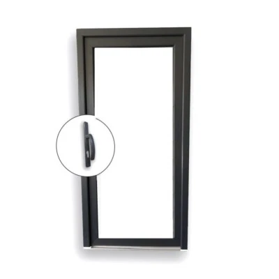 Nebeneingangstür Nebentür Tür Ganzglas innen weiß außen Anthrazit innenöffnend - Bild 1 von 4