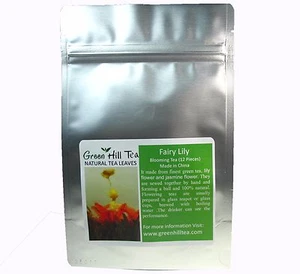 Té de flores de lirio de hadas té verde té té 12 piezas en una bolsa - Imagen 1 de 3