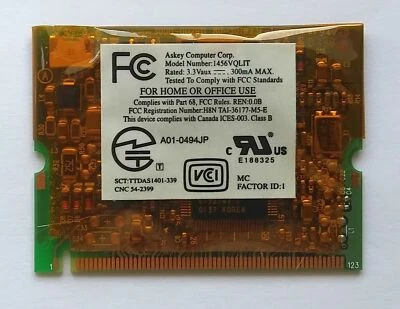 Portátil Compaq Askey 1456VQLIT 56 Kbs Fax/Módem - 253928-001 121A4039886 Foto 1 de 2