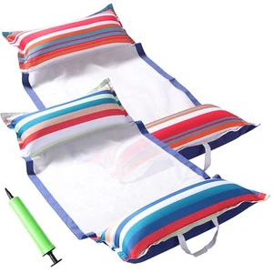 Fabric Pool Hammock Floats XL 2Pack Inflatable Water Hammocks Floaties 4-In-1 - Picture 1 of 7