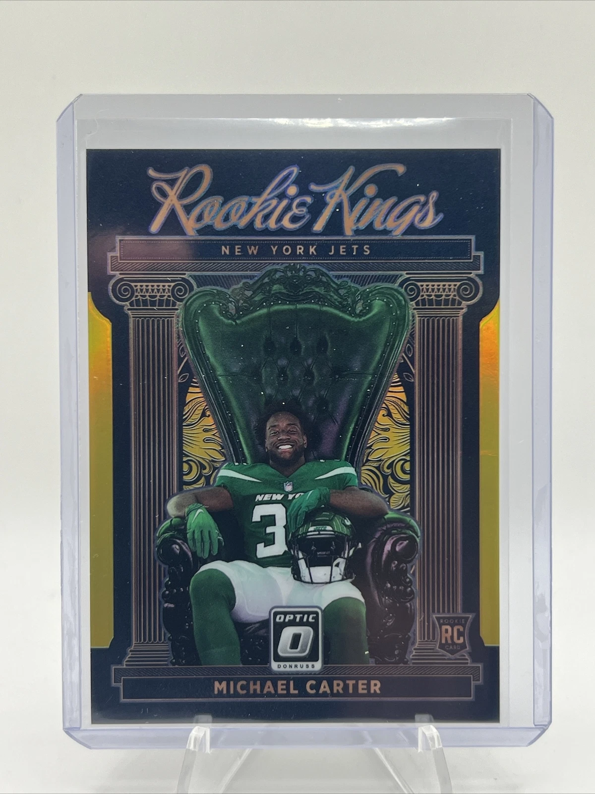 2021 Donruss Optic Michael Carter Rookie Kings Gold Prizm #8/10 SSP