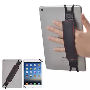 Security Elastic Hand Strap PU Holder for 7-10 Inch Tablets iPad Pro Galaxy Tab - Picture 1 of 6
