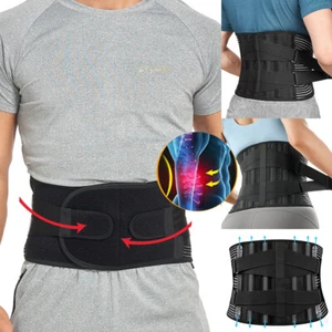 Back Support Lower Back Brace for Pain Relief Sciatica Lumbar Support Belt Strap - Picture 1 of 32