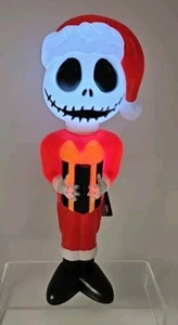 Nightmare Before Christmas Jack Skellington Santa Claus Blow Mold Lights Up NEW - Picture 1 of 8