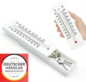  Thermometer mit Schlüsselversteck Versteck für Schlüssel Ablage Thermostat  - Bild 1 von 3