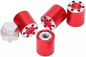 Billet Machined Wheel Nuts (4) w/Center Cap Adapter for Axial 1/24 SCX24 Crawler - Picture 1 of 1