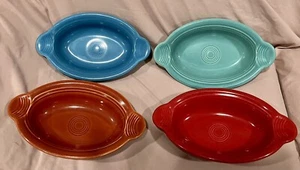 Fiesta Ware USA 4 HCL Single Serve Oval Casserole Baking Dish Bowls - Picture 1 of 19