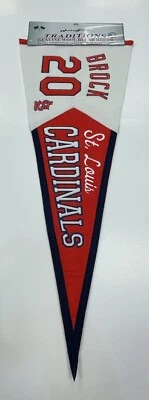 ¡¡Banderín Lou Brock Cardenales de San Luis MLB Racha Ganadora Leyendas Bordadas!!! Foto 1 de 4