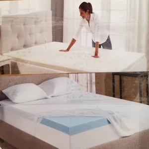 NOVAFORM SOFRESH 3” GEL MEMORY FOAM MATTRESS TOPPER TWIN XL with COVER GREY NEW - Picture 1 of 4