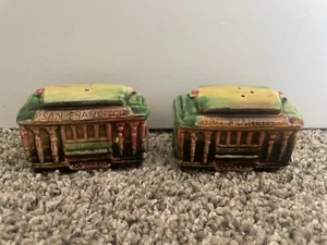 Vintage San Francisco Trolley Car Salt & Pepper Shakers - Picture 1 of 6