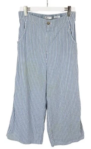 Hollister Hose Damen Groß Ultra Hohe Taille Leinen Mischung Weites Bein Zip - Bild 1 von 14