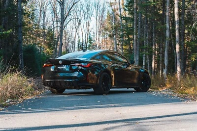 MBRP Armor Pro Axle-Back Exhaust Carbon Tips for 2021-2023 BMW M3 Sedan M4 Coupe - Image 1 of 4