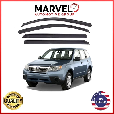 Para SUBARU FORESTER 2009-2013 Ventana Ventilación Solar Visera Protector de Lluvia Deflector Foto 1 de 4
