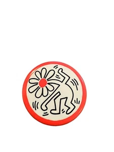 Keith Haring Pop Shop - "Dancing Flower" Pinback Button From 1980s. Never Used - Picture 1 of 5