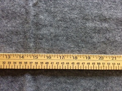 Vintage Sweater knit fabric, gray, tube knit  28" x 1 yd  - Image 1 of 3