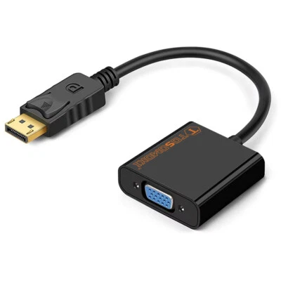 Adaptador Display Port DP a VGA Macho Hembra HD Convertidor Cable PC TV Laptop HP - Imagen 1 de 4