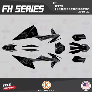 Graphics Kit for KTM 125XC 250XC 300XC 2019 2020 2021 2022 Fh - SMOKE - Foto 1 di 6