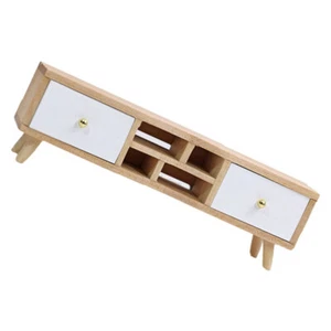 Mini Side Wooden Cabinet Miniature Model Delicate Furniture Child - Picture 1 of 12