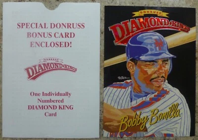 1994 - DONRUSS - JUMBO BONUS CARD - DIAMOND KINGS - BOBBY BONILLA - 04189/10,000 - Image 1 of 4