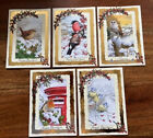 Hand crafted Christmas Cards - Bird Theme - Pack 5 - 5&quot; x 7&quot;