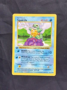 Pokemon Cards: Base Set 1st Edition Common: Squirtle 63/102 - Picture 1 of 10
